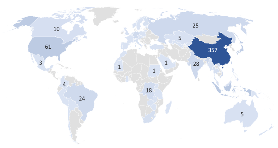 Country of origin map smelter
